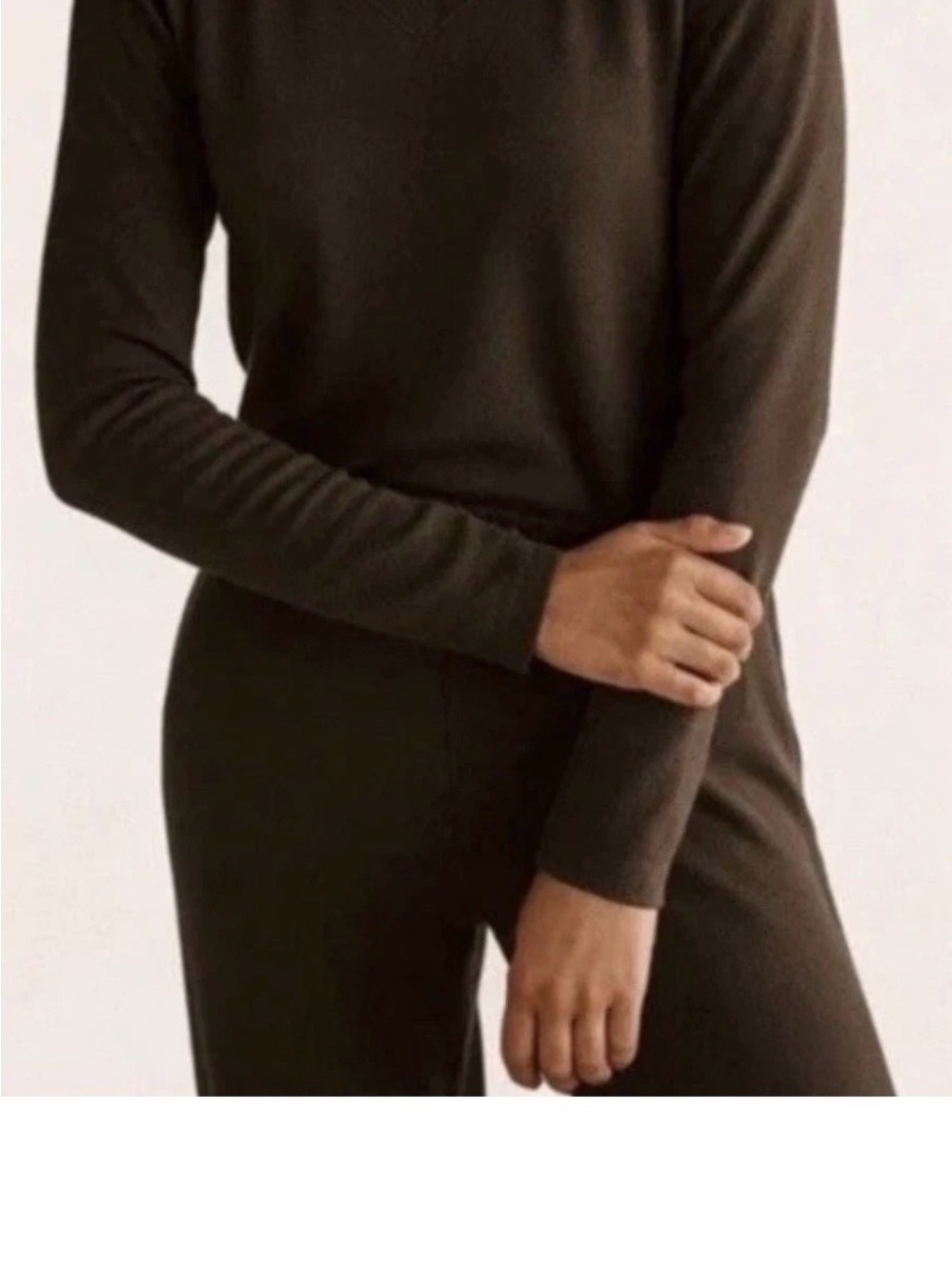 EUC! CAbi Relaxed Tee Brown Long Sleeve Knit Top Sz. L
